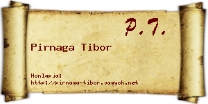 Pirnaga Tibor névjegykártya